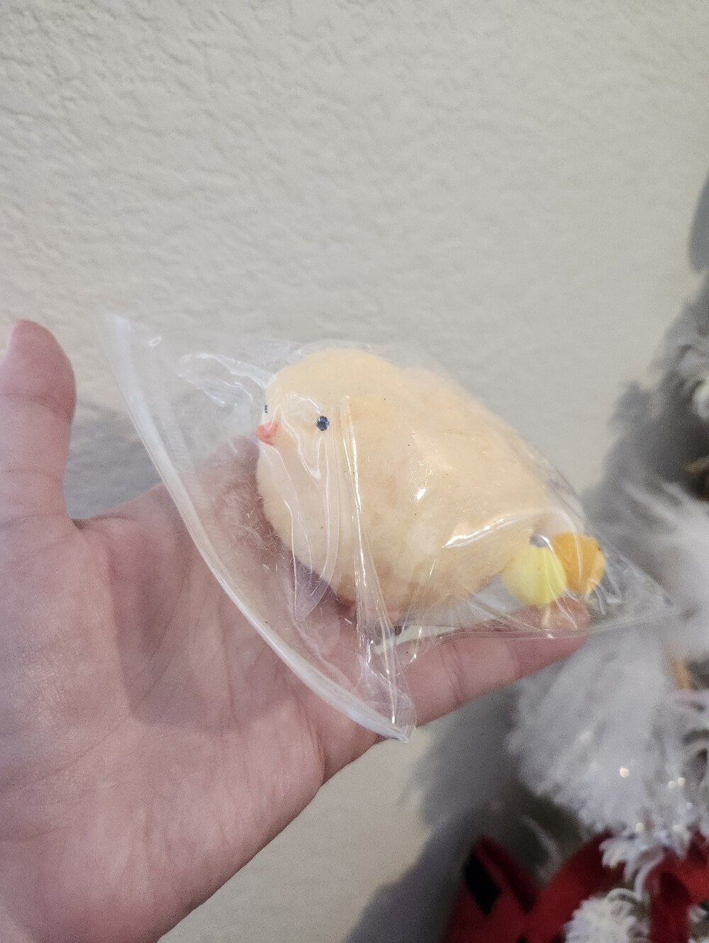 Flocked Chick Chicken Squishy Squish Toy